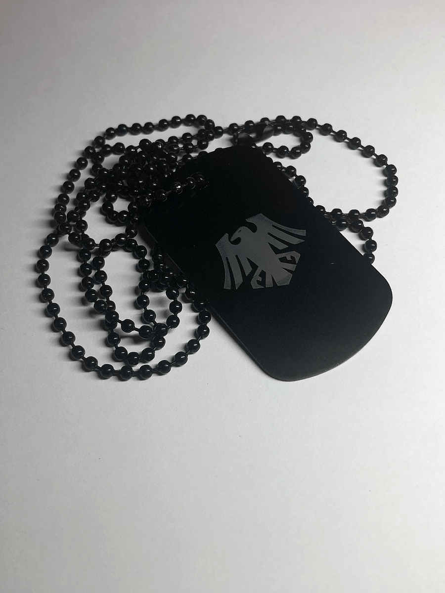 RAVEN - Engraved Dog Tag Pendant Necklace product image (2)