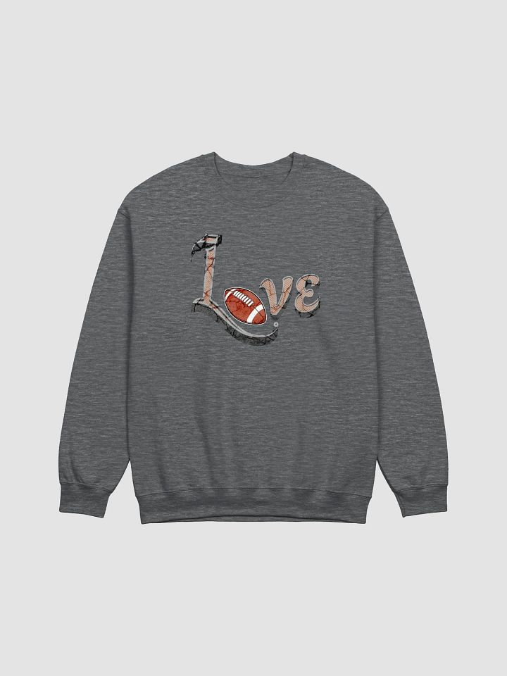 Love Football Distressed Crewneck Sweatshirt product image (3)