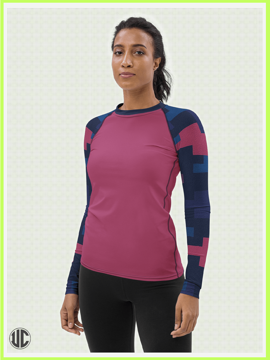 Jin’s Urban Digital Camo – Women’s Rash Guard product image (3)