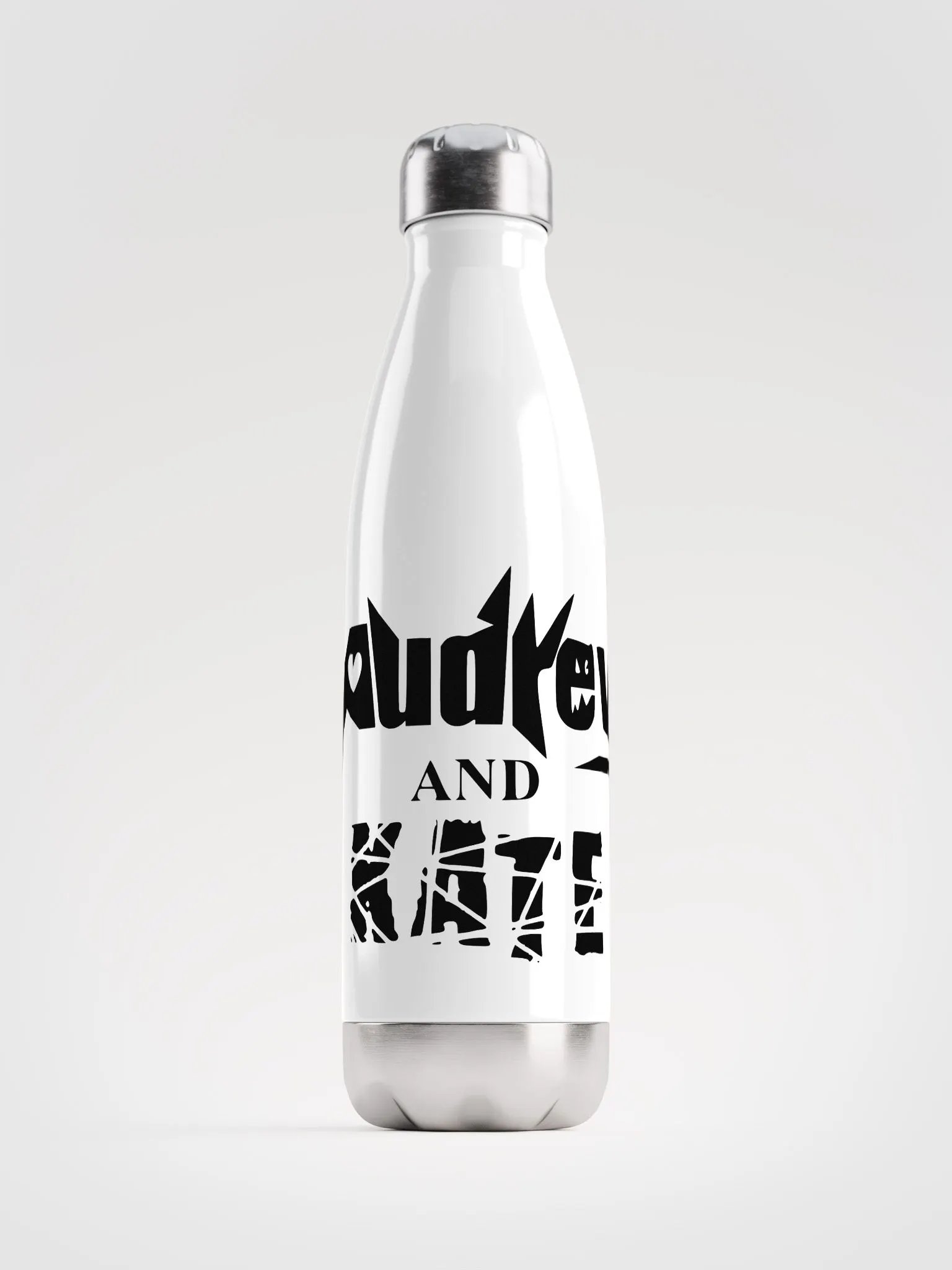 Audrey and Kate Official Square Black Logo Water Bottle product image (1)