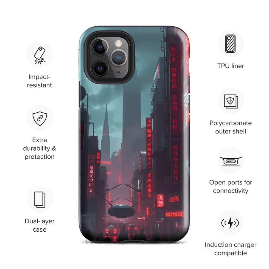 Crimson Metropolis - iPhone Tough Case product image (3)