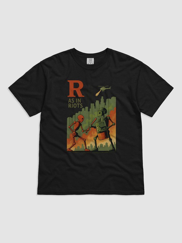 R as in riots t-shirt product image (1)