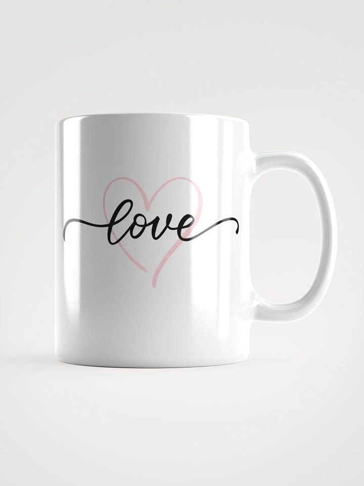 White Glossy Mug Love Heart product image (1)