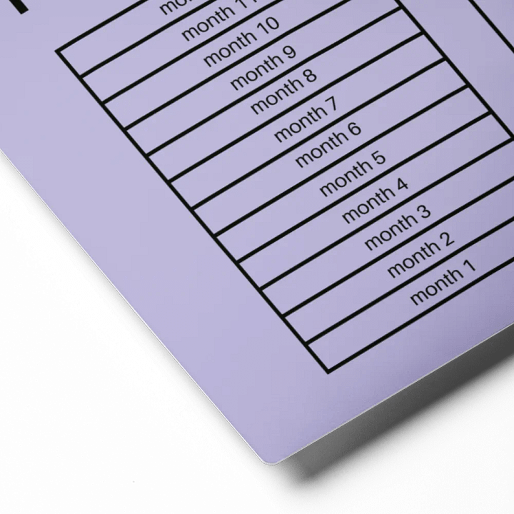 ANNUAL RENT TRACKER (black design 6) product image (2)