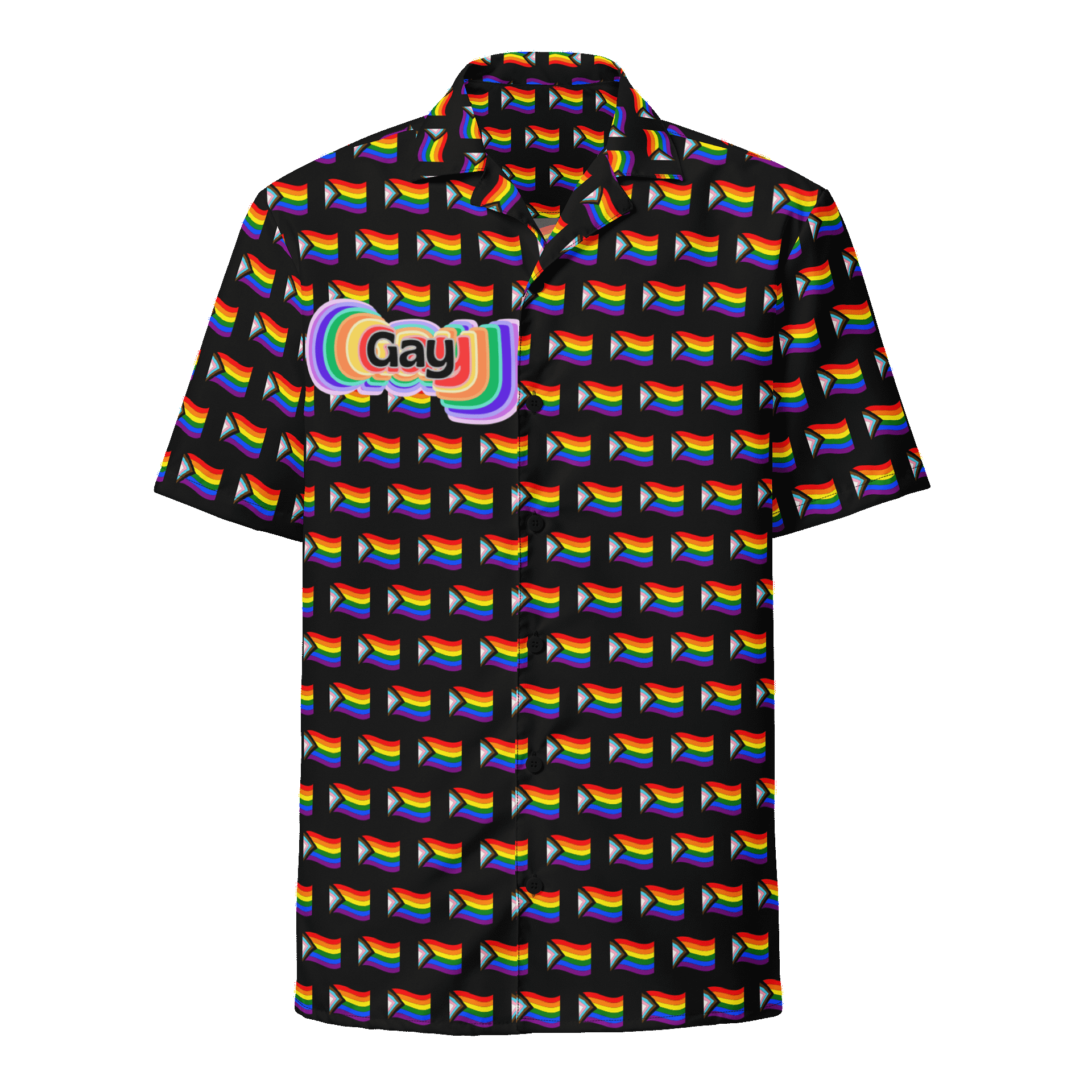 LGBTQIAP2S+ 2025, Rainbow Gay, Button Up Shirt product image (1)