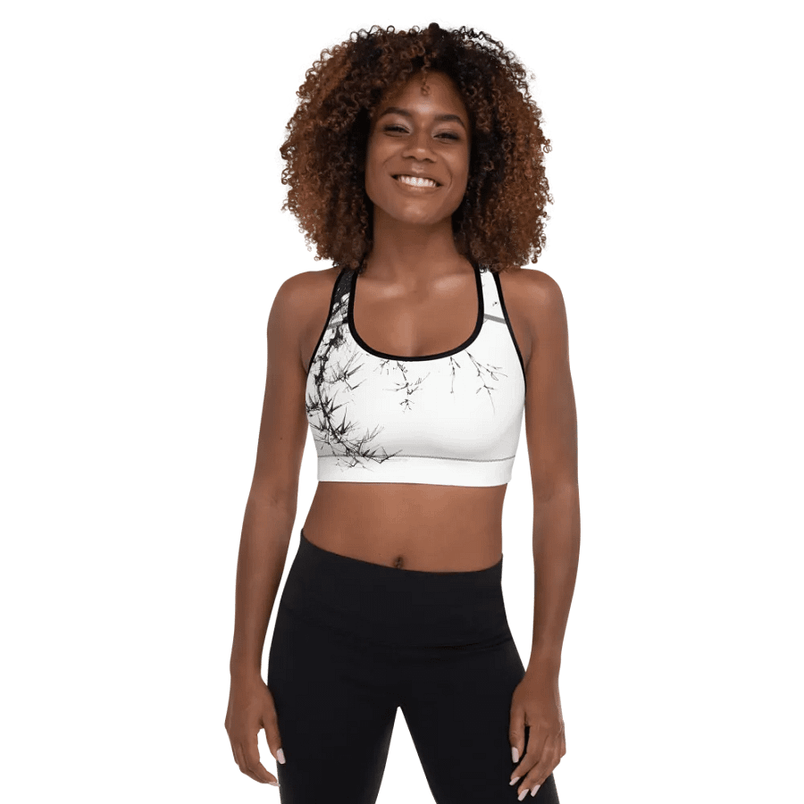 Bamboo Print Padded Sports Bra product image (4)