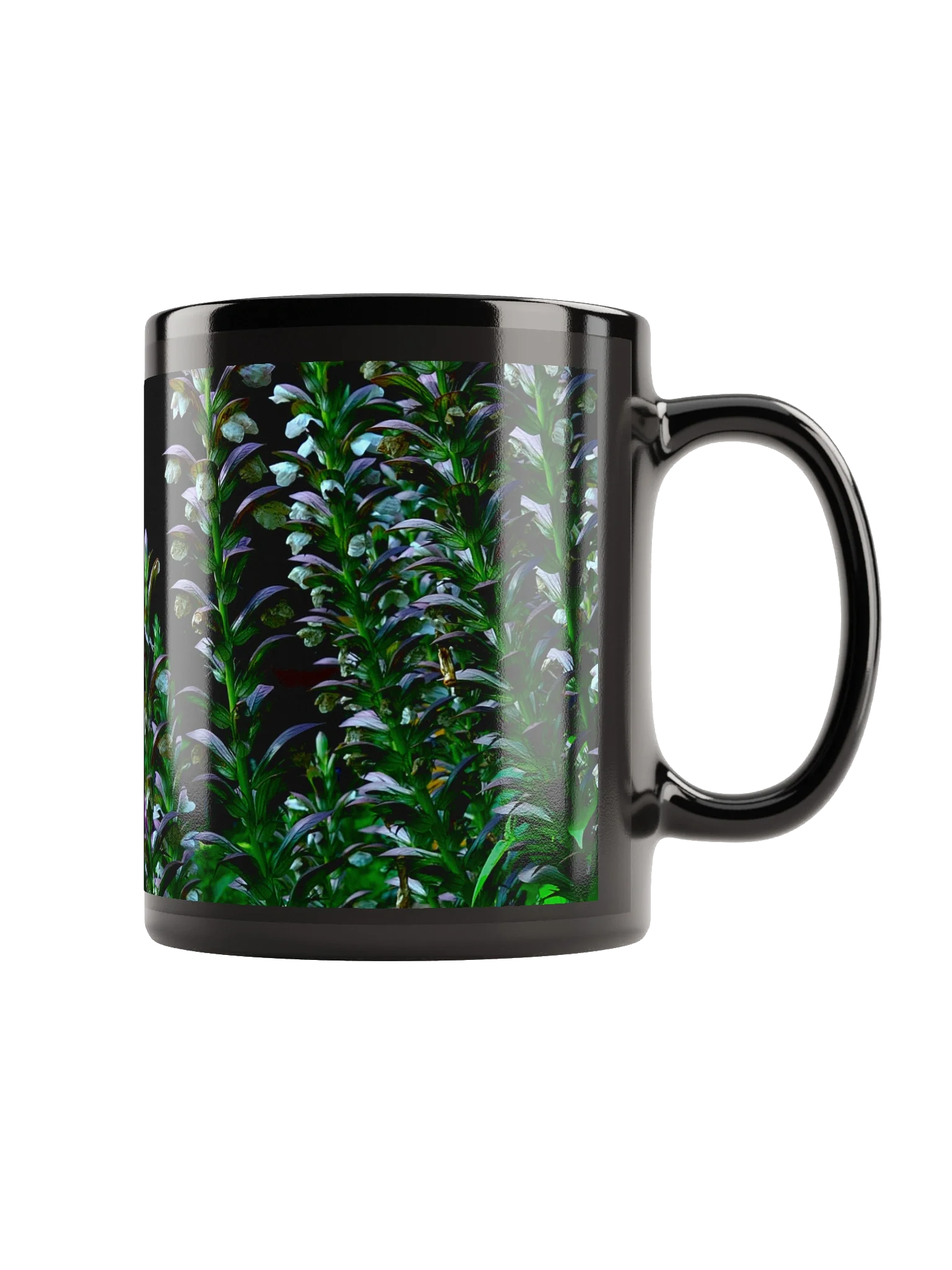 Keramiktasse schwarz - Blumenkontrast product image (1)