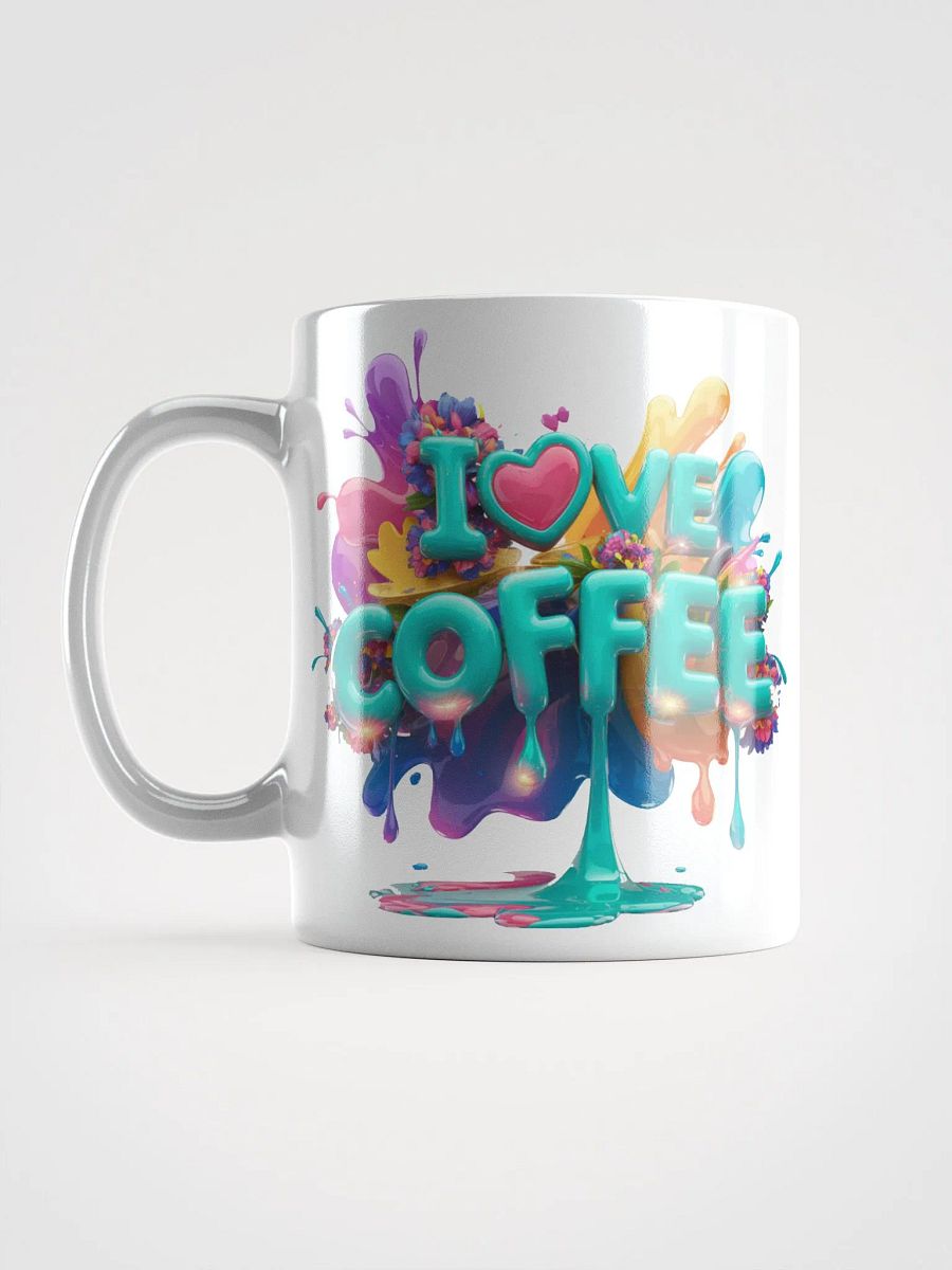 "I Love Coffee" Splash Glossy White Mug product image (6)