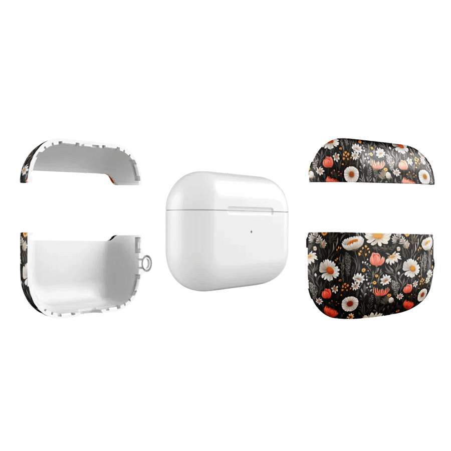 Blossom Elegance: Noir Garden All-Over Print AirPods® Case product image (2)