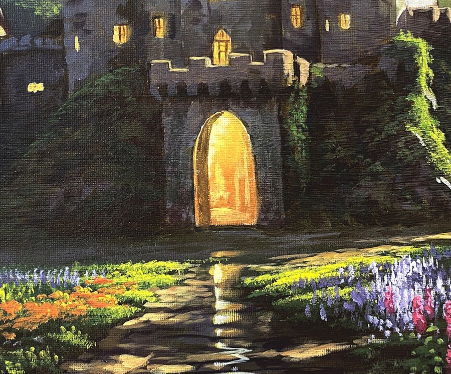 DOWNLOADABLE Acrylic Painting Tutorial - Old Castle in the Forest product image (2)