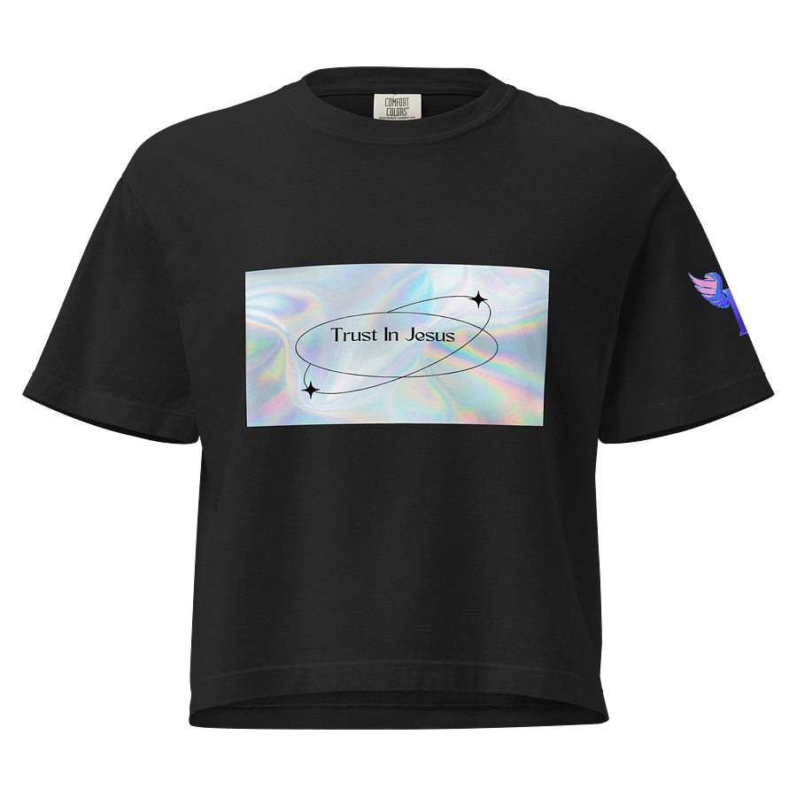 Holographic Trust In Jesus Box Tee (Women's) product image (1)