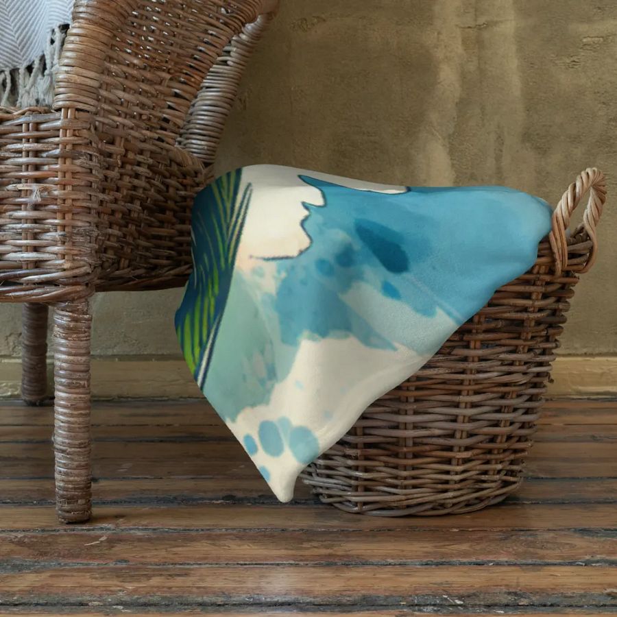 Stunning Beach Watercolor Throw Blanket product image (11)