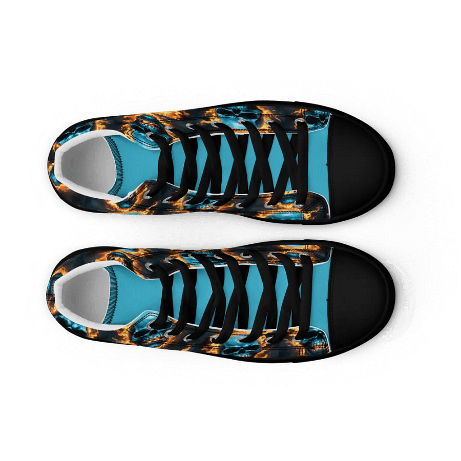 Inferno Blue Skull Men's High Tops product image (9)