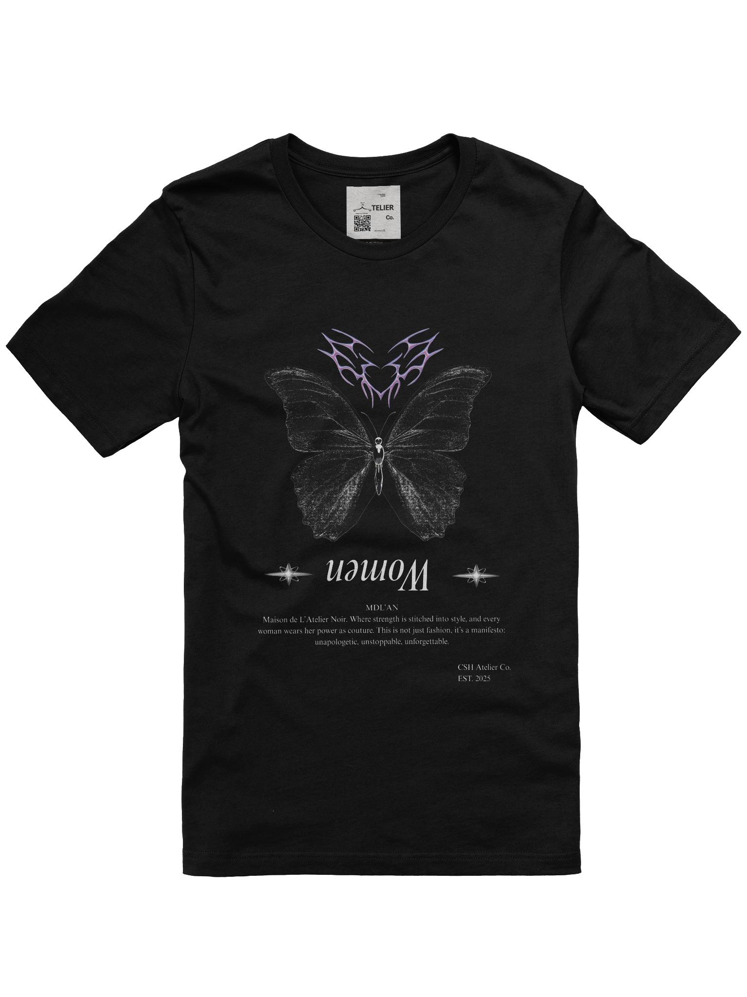 MDL’AN Women’s Empowerment Tee – Butterfly Manifesto Edition product image (2)
