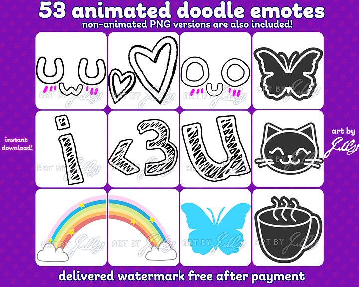 Animated Doodle Emotes product image (1)