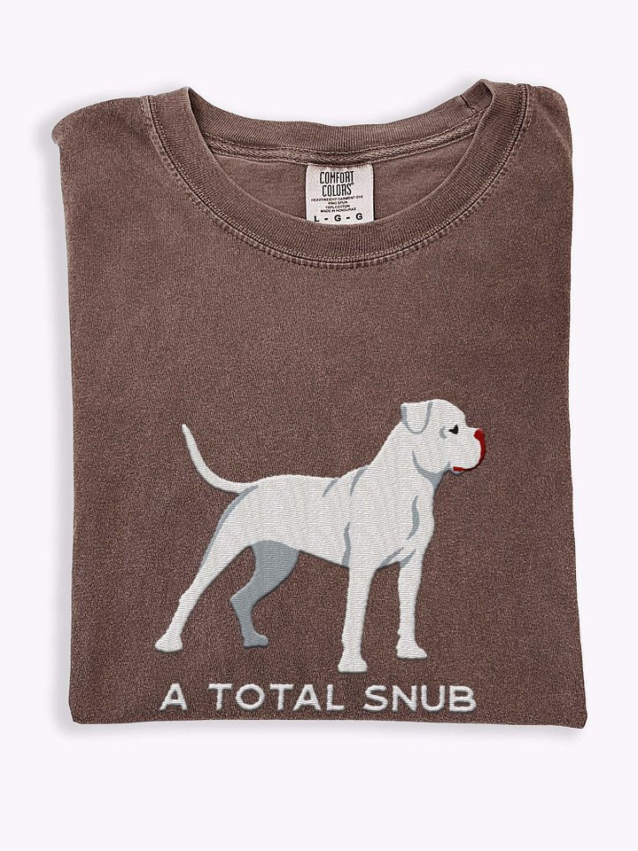 A Total Snub T-Shirt(Embroidered) of an American Bulldog(White) product image (1)