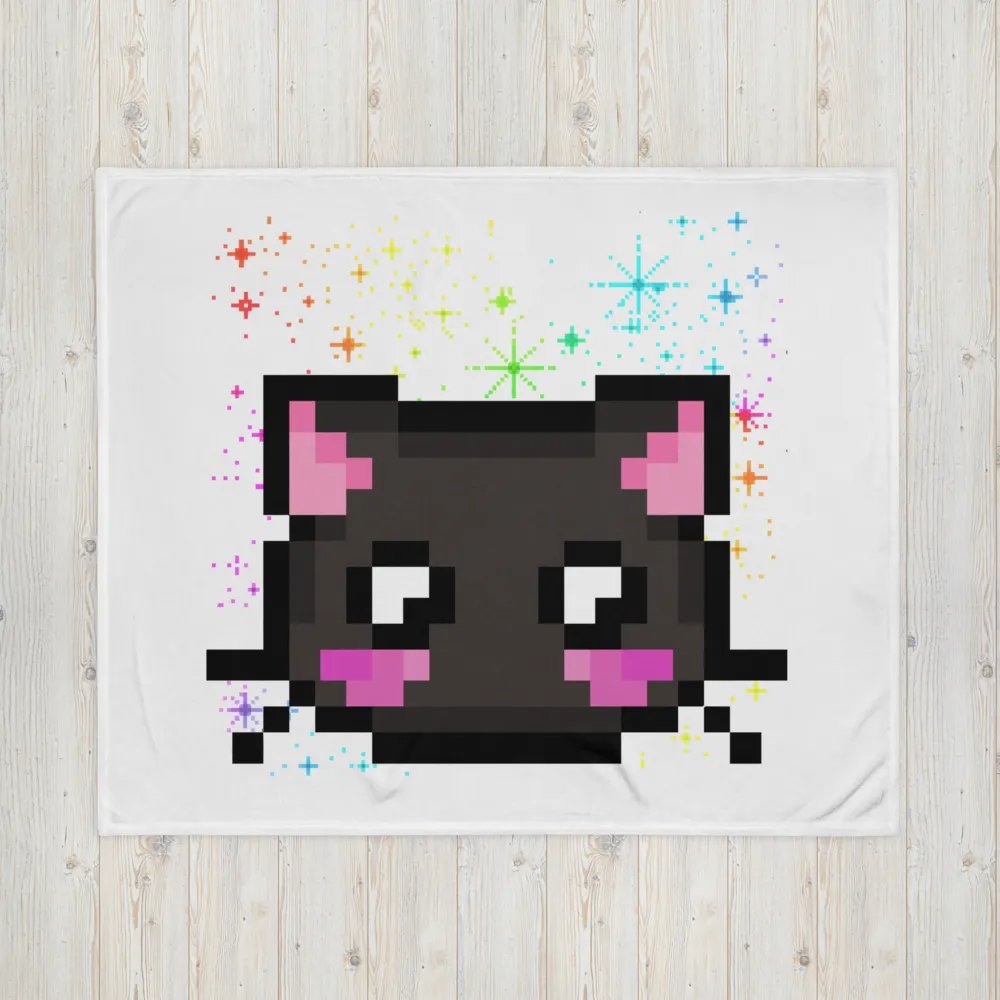 *Starry Eyes Pixel kitteh Emote* Blanket product image (4)