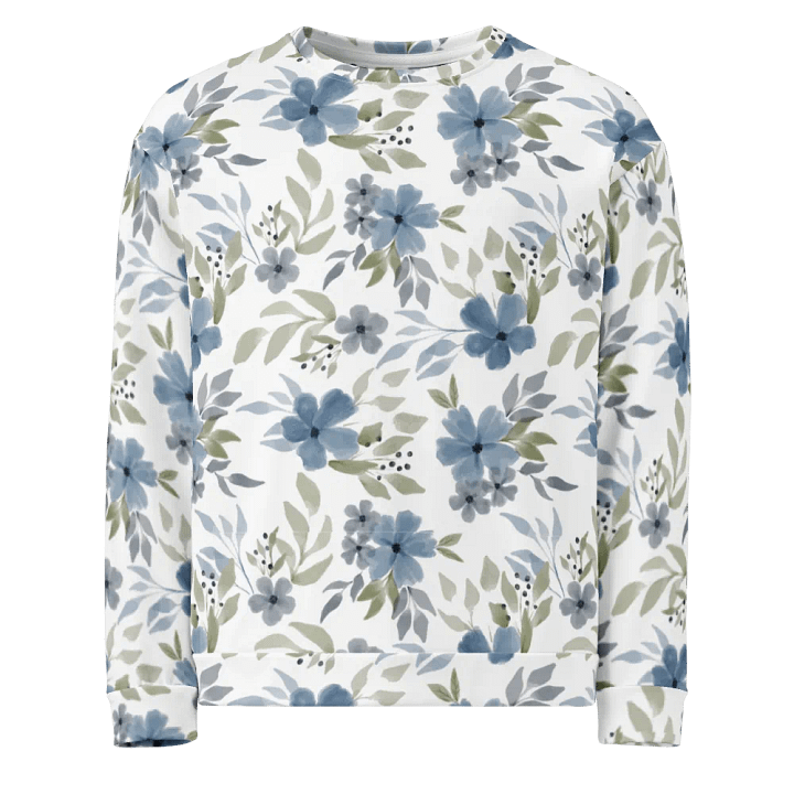 Blue Blossom Bliss Recycled Sweatshirt product image (1)