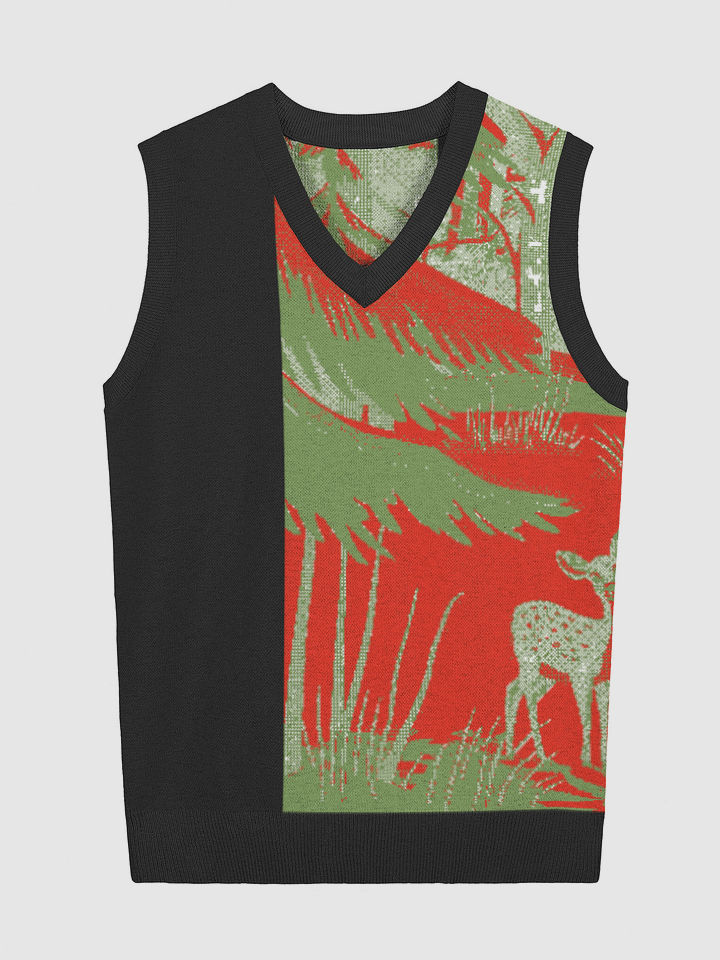 Nature's Embrace Knitted V-Neck Vest product image (1)