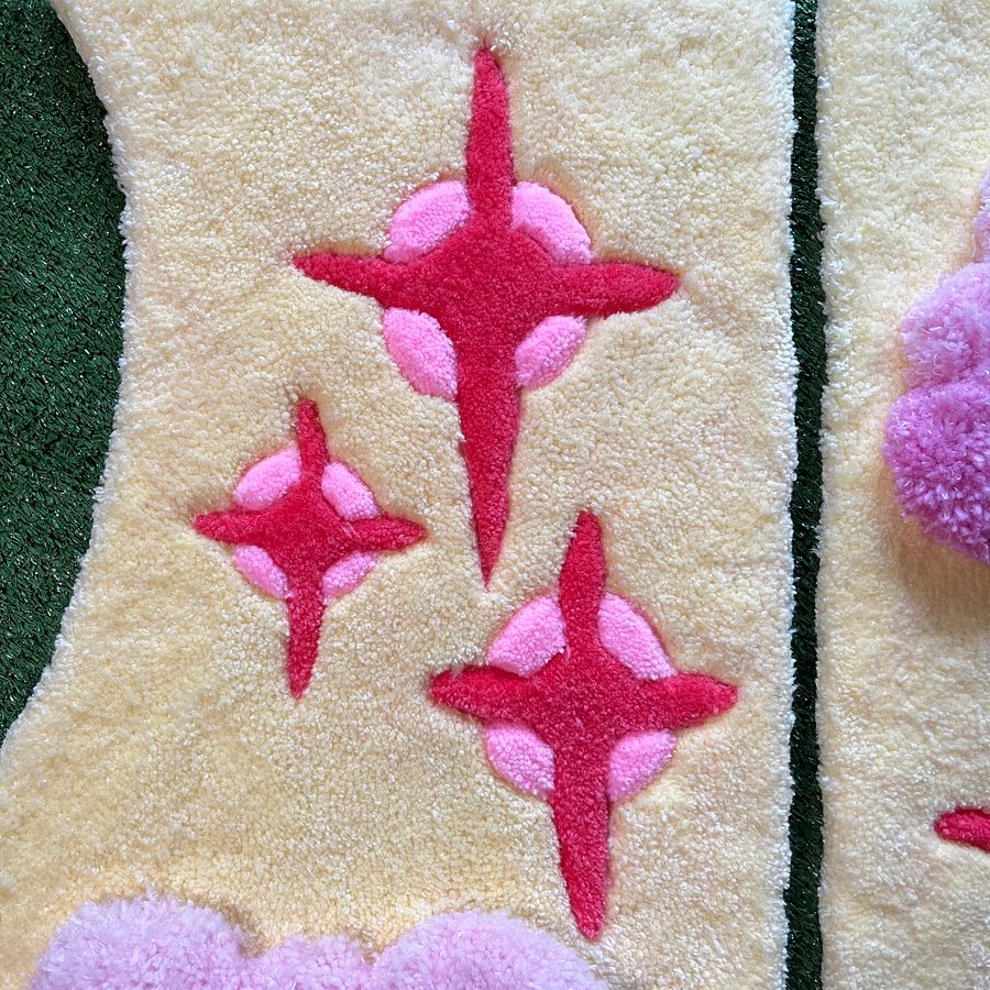 Two-Piece Yellow and Pink Sky Wall Hanging product image (4)