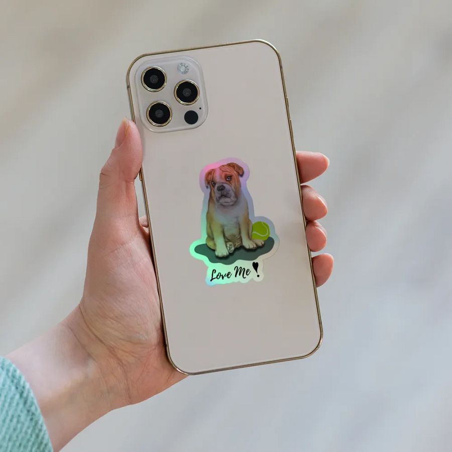 Bulldog Bliss Holographic Sticker Sheet product image (8)