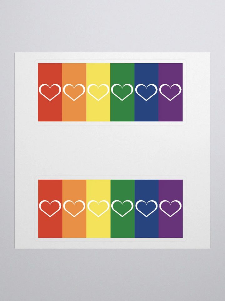 Rainbow Pride with Heart Stickers product image (1)