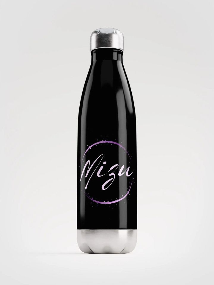 Stainless Steel Water Bottle, Black w/ Color Logo product image (1)
