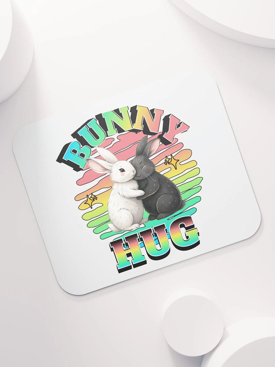 Bunny Hug Rabbit Rainbow Mouse Pad product image (5)