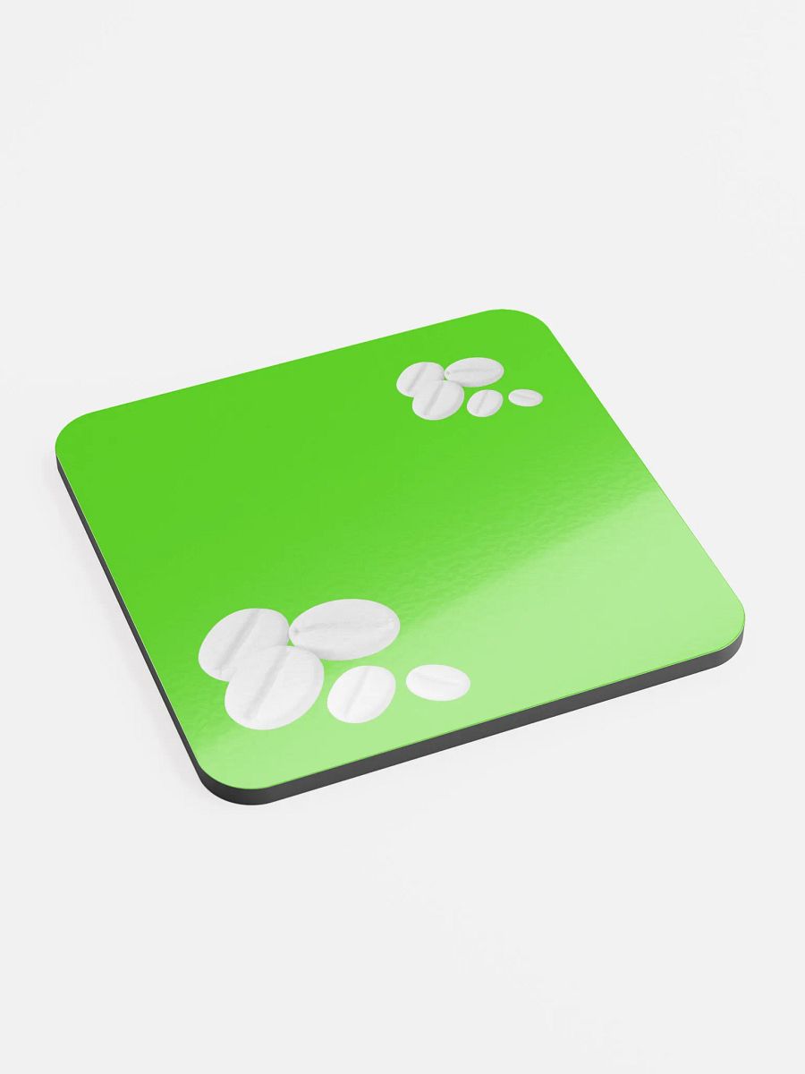 Green I Swear They Are Coffee Beans! White Coffee Beans Coaster product image (2)