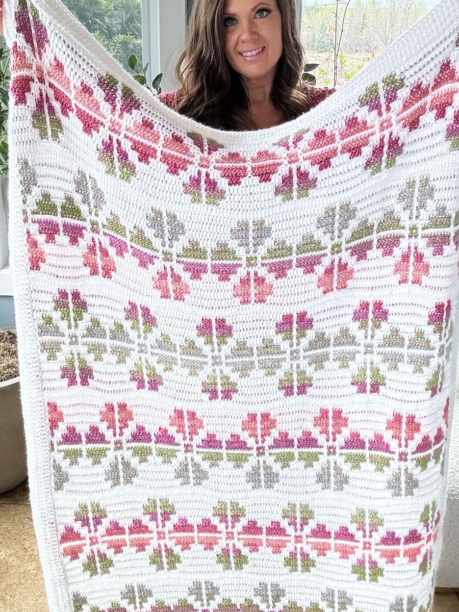 Cosmos Mosaic Blanket Crochet Pattern product image (1)