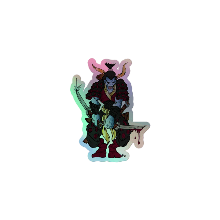 Samurai Holographic Sticker product image (1)