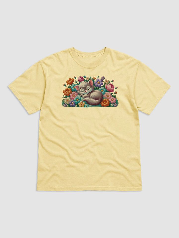 Kitten Sleeping in Flowers Comfort Colors T-Shirt product image (2)