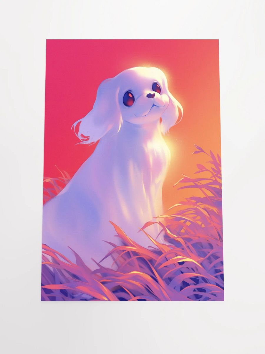 Whimsical Dog Ghost Poster product image (1)