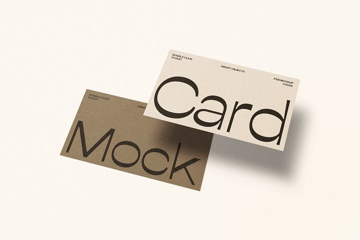 Two Business Card Mockup Right View product image (1)
