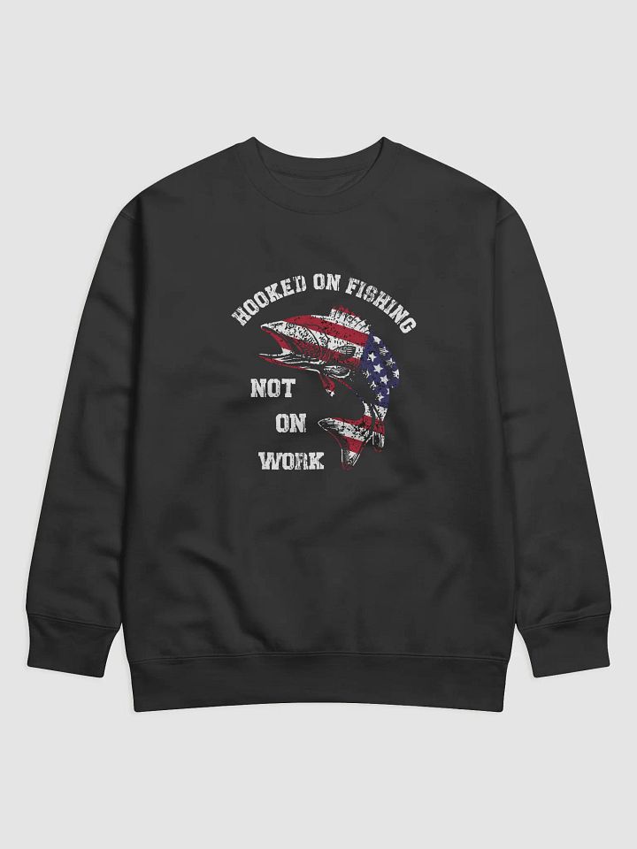 Hooked on Fishing Not Work – Funny Fishing Meme product image (1)