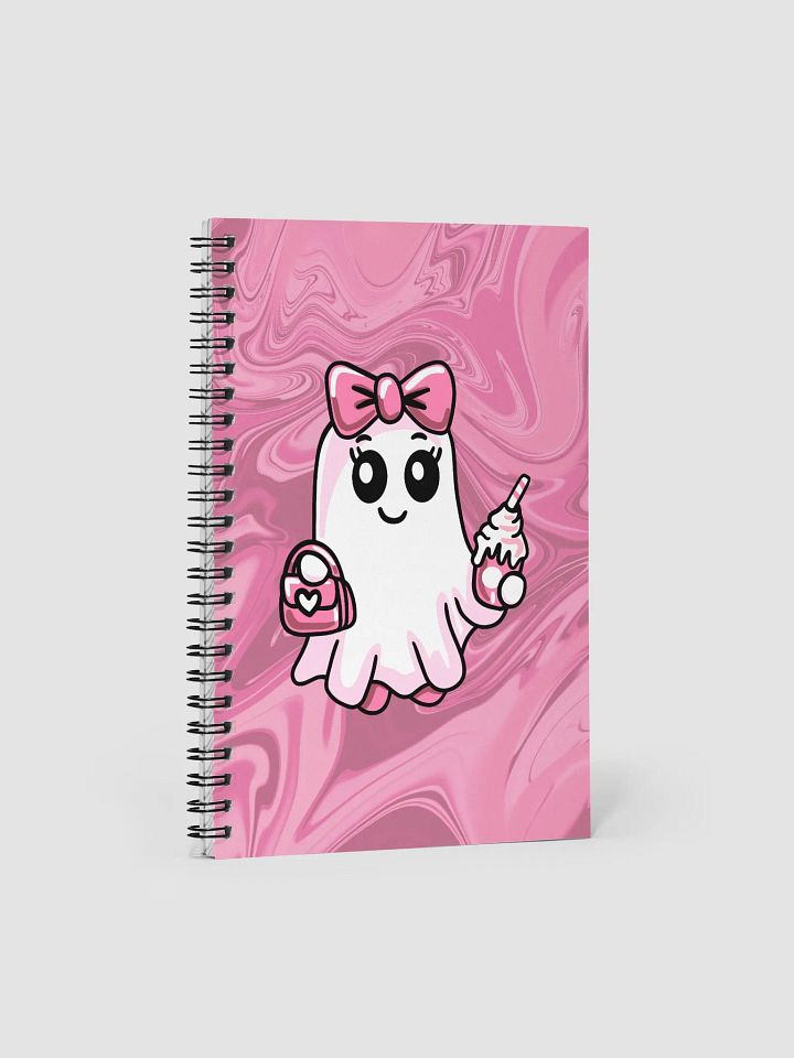 Cute Ghost Dotted Spiral Notebook product image (1)