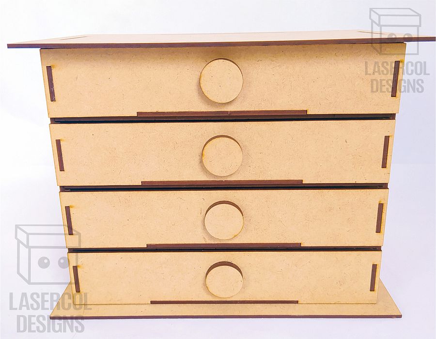 4 Drawers Desk Organizer - Laser Cut Files product image (9)