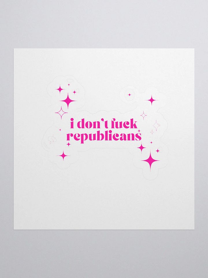 I don't fuck republicans sticker product image (1)