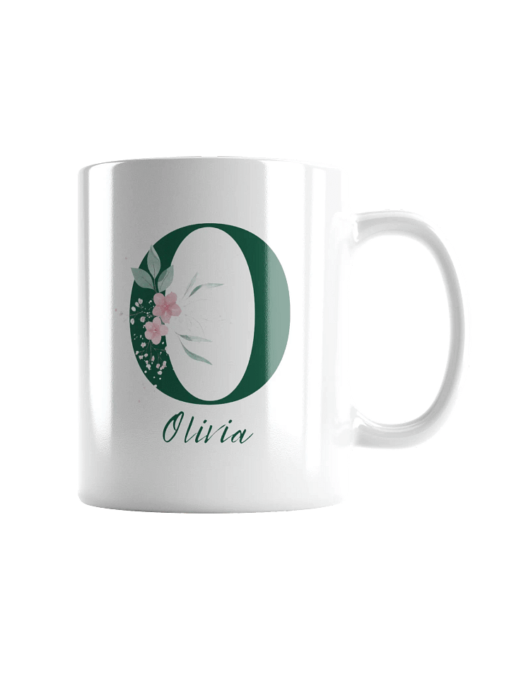 Personalized Floral Monogram Mug – Elegant Custom Design product image (1)