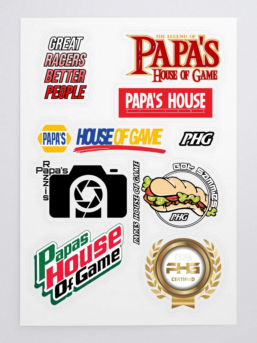 Papa's House of Game Logo Sticker Sheet product image (2)