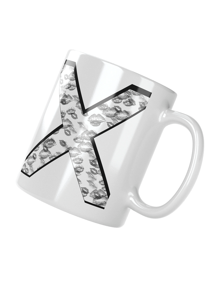 White X Black Lipstick Kisses | Glossy White Mug product image (4)