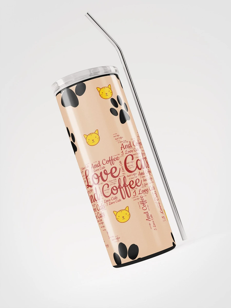 Cats and Coffee, 20 oz. Skinny Tumbler product image (6)