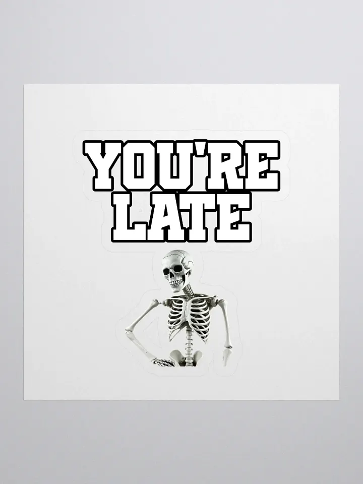You're Late Funny Humorous Sticker product image (1)