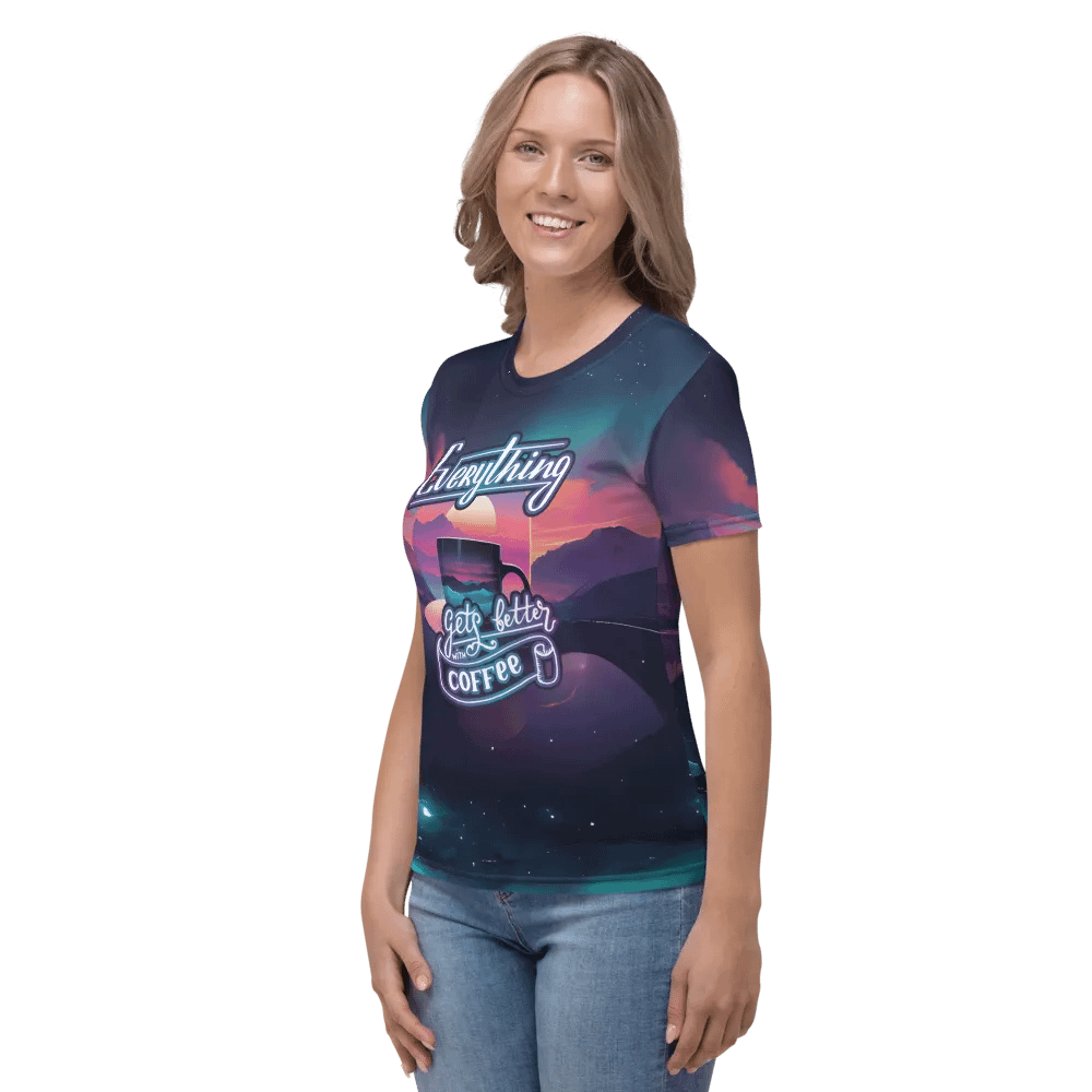 Everything Gets Better with Coffee All Over Print T-shirt product image (4)