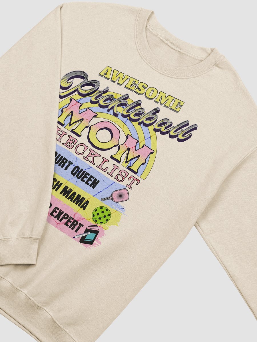 Awesome Pickleball Mom Checklist Crewneck Sweatshirt product image (22)