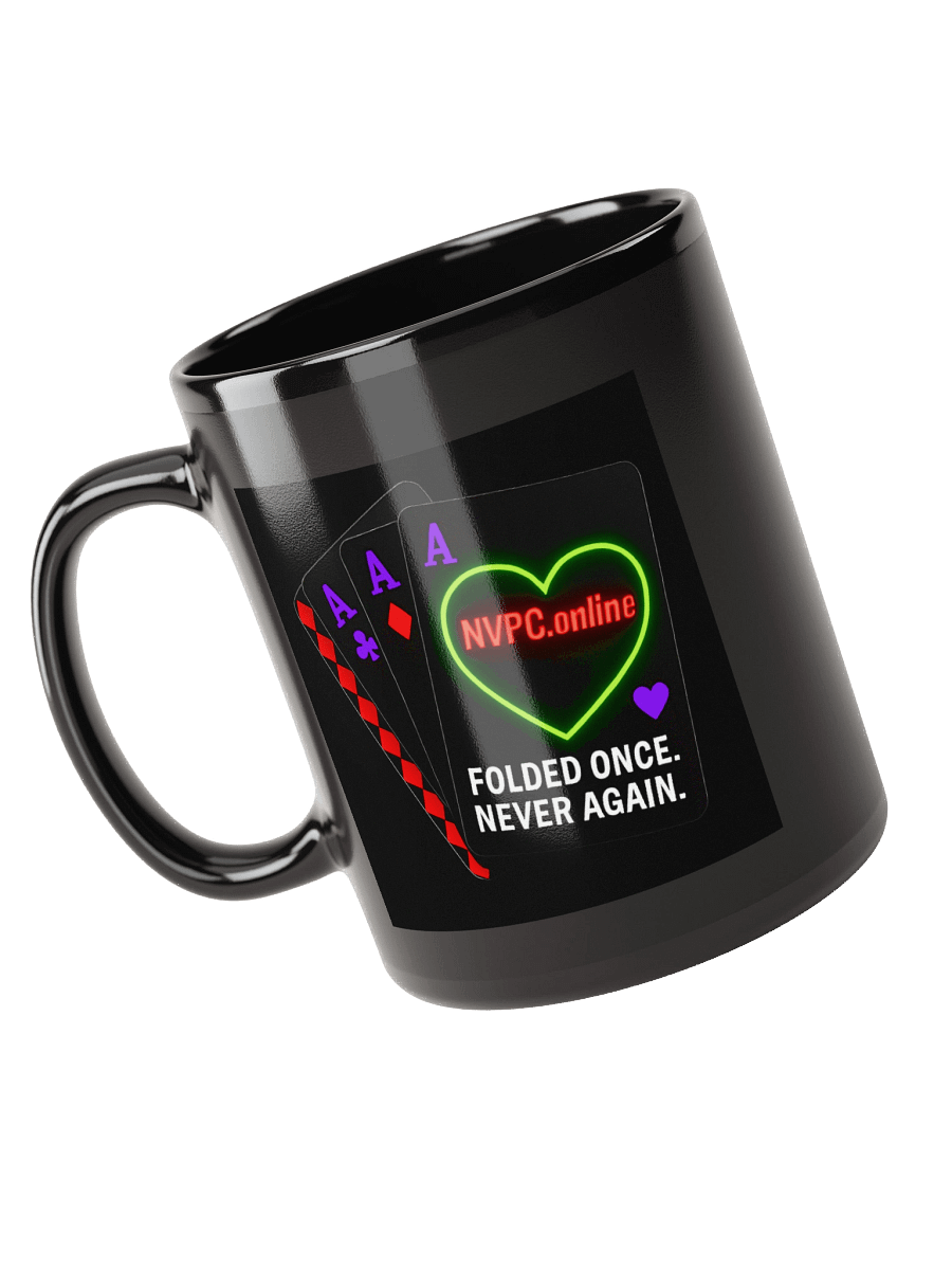Black Folded "Folded Once - Never Again" Mug - Neon Edition product image (3)