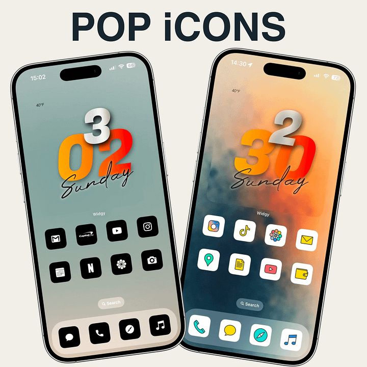 Minimal icons & Gradient Wallpapers product image (1)