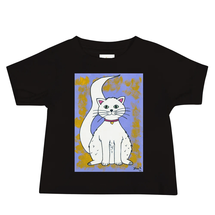 Cat (art by Dina R.) acrylic painting picture - Baby Jersey Short Sleeve Tee product image (5)