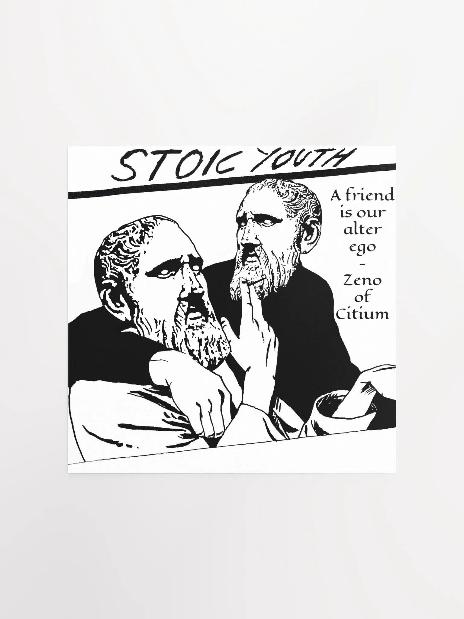 Stoic Youth Zeno of Citium quote Enhanced Matte Paper Poster (in) product image (1)