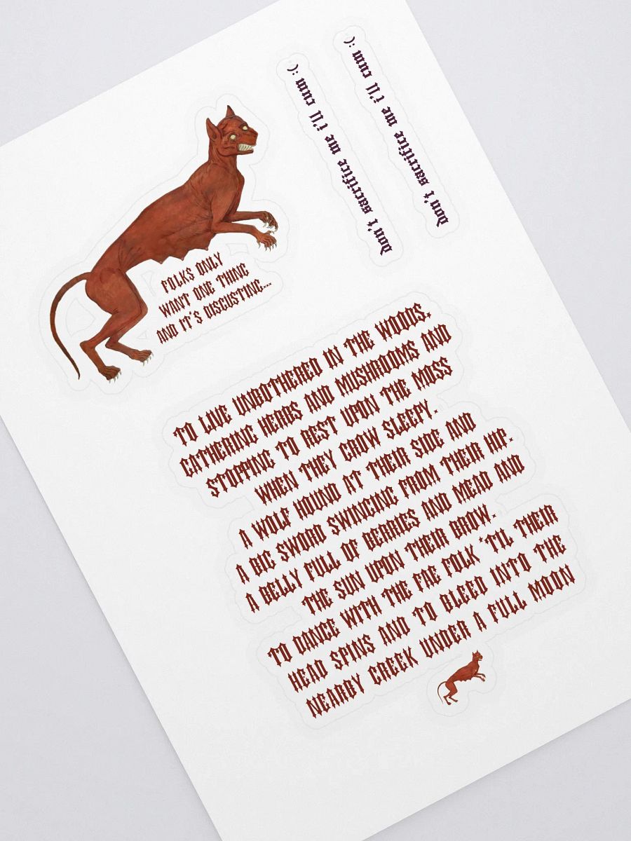 'Folks Only Want One Thing And It's Disgusting...' Stickers product image (1)